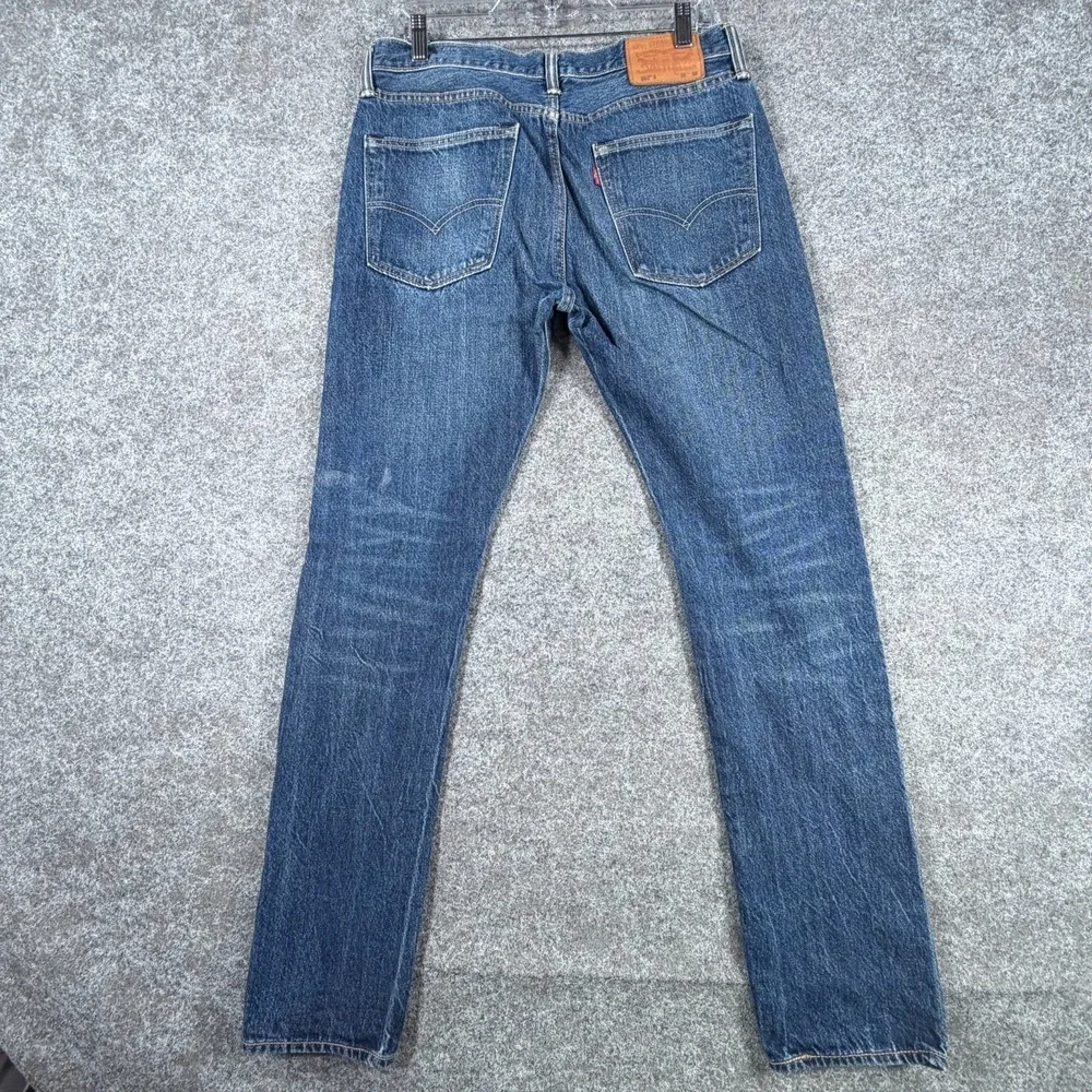 Levi's 501 Original Fit Jeans Mens 32x32 Blue Medium Wash Straight Button Fly